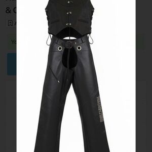 Harley-Davidson Leather Vest Divine & Chaps, Size: L [B1465] Women